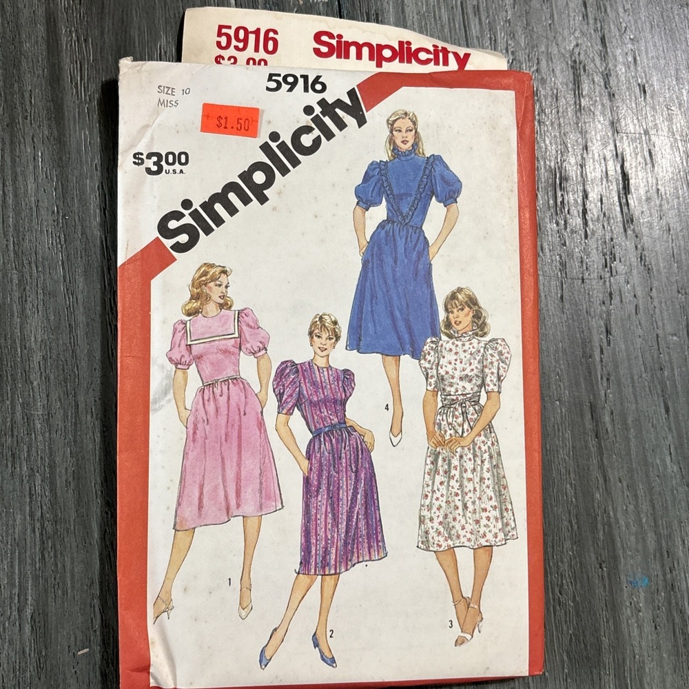 VTG Simplicity Sewing Pattern Lot of 18 Misses Dress 80s NOS Brand New SZ 8-24 - Picture 6 of 14